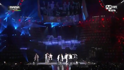 Bts vs. Block B - Danger + Lets Get It Started @ Mama 2014 in Hong Kong