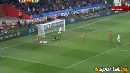 група H - Испания 2 - 0 Хондурас + Дузпата за Испания (световно - 21.06.2010)