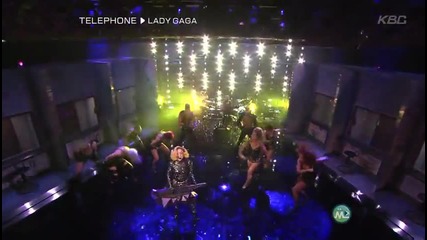 Lady Gaga - Telephone ( Live Music Station Japan 2010 ) H D + lyrics 