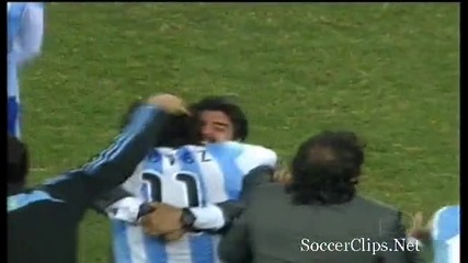World Cup Argentina 3 - 0 Mexico (goal Tevez) 