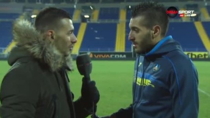 Играчът на мача Мехди Бурабия посвети гола си на феновете