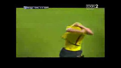 Chelsea 1 - 1 Barcelona Iniesta Goal 06.05.2009