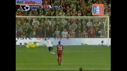 24/08/2009 Liverpool - Aston Villa 1 - 3 Goal na Ashley Young