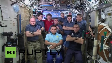 Space: Nine crew members give interview from ISS
