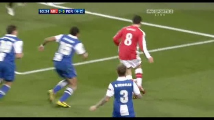 Arsenal vs Porto - Nasri Briliant Goal 2010 - 03 - 09 - Champions League 