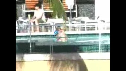 Britney And Her Kids At Hotel Pool In Miami