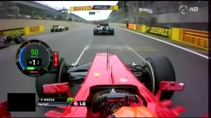 F1 Гран при Бразилия 2012 - старта на Massa [hd][onboard]