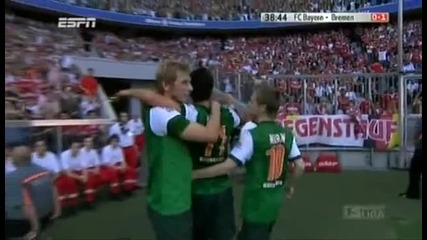 Bayern Munich 0 - 1 Werder Bremen (goal M. Ozil) 