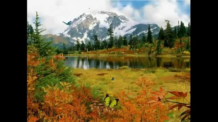 Mountain lake screensaver - 3d 