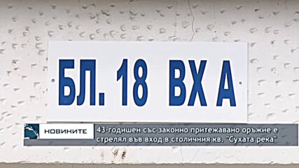 43-годишен със законно притежавано оръжие е стрелял във вход в столичния кв. "Сухата река"