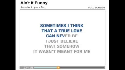 Jennifer Lopez - Aint It Funny Karaoke