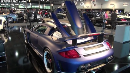 Matte Blue Gemballa Mirage Gt based on the Porsche Carrera Gt