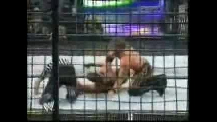 wwe - survivor series 2003 - elimination chamber match - hhh vs hbk vs y2j vs kane vs booker t vs rv 