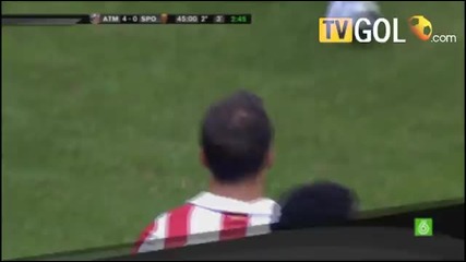 Atl Madrid 4 - 0 Gijon 4 - 0 - Simao 90+ 3 