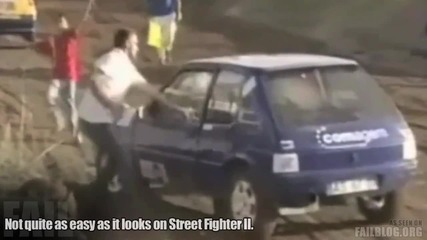 Ninja Kick на автомобил - гаф 