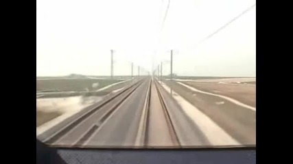 Тест на скорост на влак във Франция - Tgv speed record 574.8 km_h (2007г)