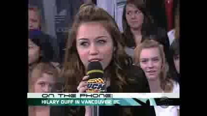 Miley Cyrus Gets A Call From Hilary Duff!