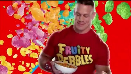 New Fruity Pebbles John Cena учавства в реклама на New Fruity Pebbles ( Мay 2013 )