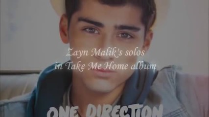 Zayn Malik's Solos in Take Me Home album
