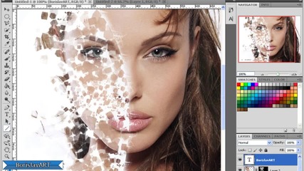 Borislavart : Speed Art - Анджелина Джоли Cube Face