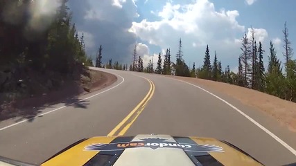 Tim Hardy - red flagged initial run - Pikes Peak Int. Hill Climb Bmw E30 turbo #326