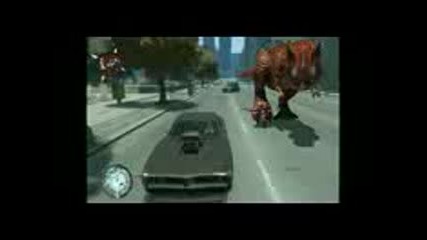 T-rex 3d animation and Gta Iv