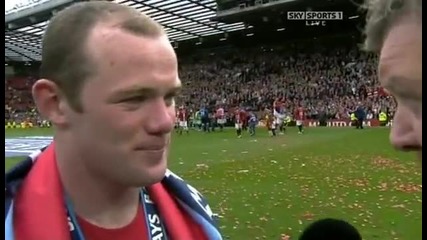 rooney и berbatov дават интервю след победа