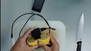 Как да заредите телефона си с лимон