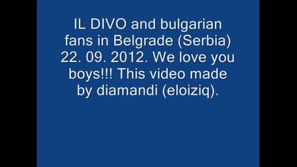 Il Divo и българските фенове, в Белград. 22. 09. 2012.
