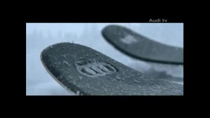 Audi S4 vs. Downhill Slalom Skier