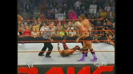 Raw 01/09/03 Shawn Michaels, Maven and Goldberg vs Evolution 