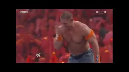 John Cena - Signature Move (u cant see me) From Top Rope - Wrestlemania 26 