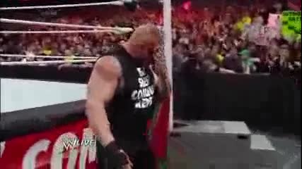 Брок Леснар преби Марк Хенри - Raw, March 3, 2014