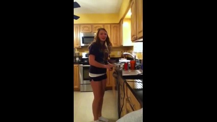 Chyanne doing the cinnamon challenge!