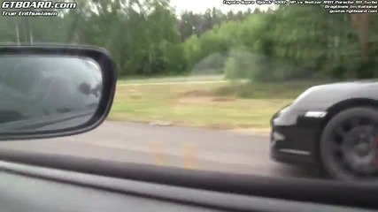 Toyota Supra vs Porshe 911 turbo!