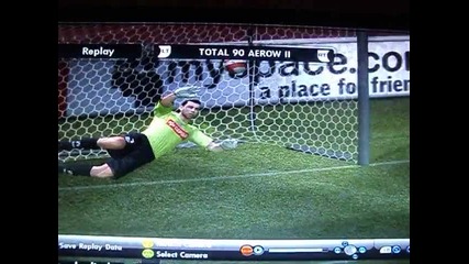 Pes 2008-страхотен гол на Роналдиныо
