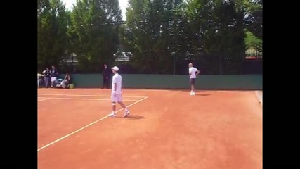 Novak Djokovic training Roland Garros 2011