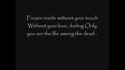 [text]evanescence - Bring Me To Life With Lyrics