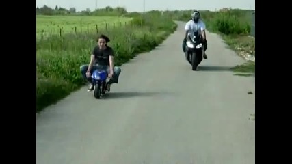 Pocket bike vs cbr1000rr _