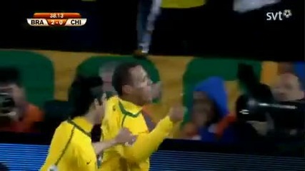 World Cup Бразилия 3 - 0 Чили гол на Фабиано 