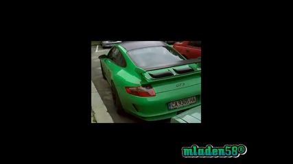 Матовочерно - зелено Porsche 911 Gt3 Rs