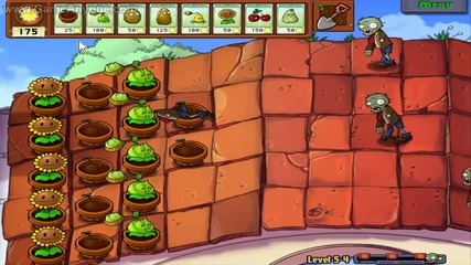 Plants vs Zombies level 5-4