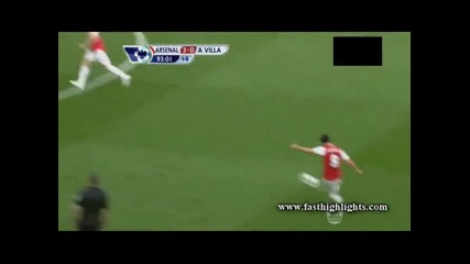 Феноменален Арсенал разби Астън Вила - 3:0