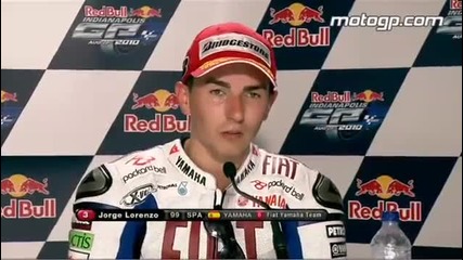 Jorge Lorenzo interview after the Indianapolis Gp 