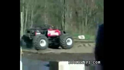 Monster Truck Does A Badass Flip