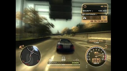 need for speed most wanted bmw m3 gtr - 385 km/h