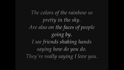 Louis Armstrong - What A Wonderful World (lyrics)