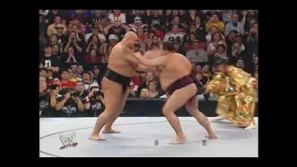 Wrestlemania 21 Big Show vs Akebono Sumo Fight 