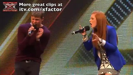 Next up it's Jade, Joe and The Keys - The X Factor 2011 Bootcamp