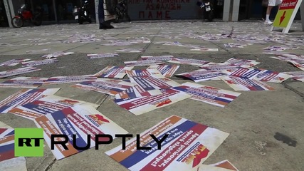 Greece: Trade unionists blockade Finance Ministry as bailout talks loom
